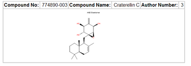 化合物化学構造のイメージの例